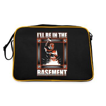 I'll Be In The Basement Forging Smith - Retro Bag - black/gold - Back