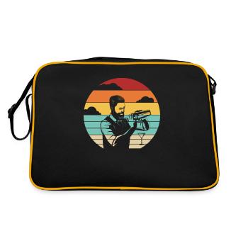 Retro Bartender Mixologist Barman Barmaid - Retro Bag - black/gold - Back