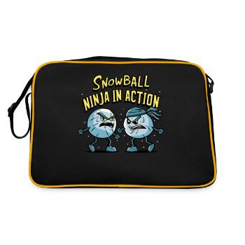 Snowball Fight - Snowball Ninja en action - Sac Retro - noir/or - Dos