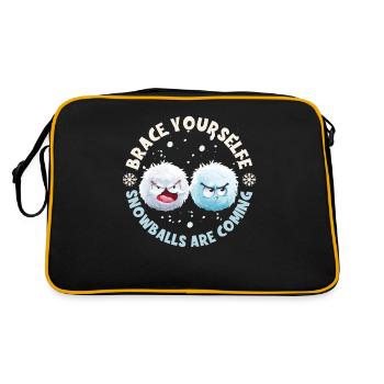 Schneeballschlacht - Préparez-vous les boules de neige sont - Sac Retro - noir/or - Dos