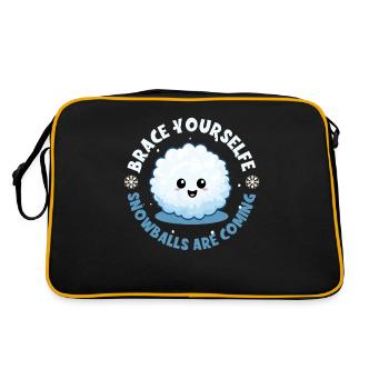 Schneeballschlacht - Préparez-vous les boules de neige sont - Sac Retro - noir/or - Dos