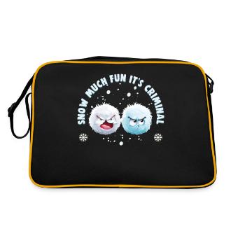 Snowball Fight Crew - Neige beaucoup amusant c’est criminel - Sac Retro - noir/or - Dos