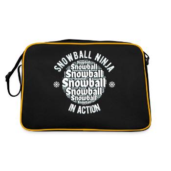 Snowball Fight - Snowball Ninja en action - Sac Retro - noir/or - Dos