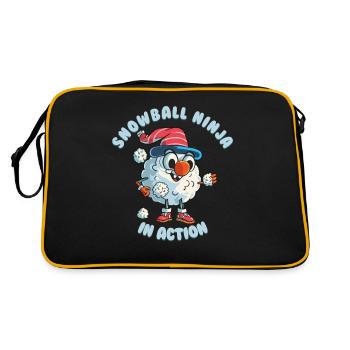 Bataille de boules de neige - Snowball Ninja en action - Sac Retro - noir/or - Dos