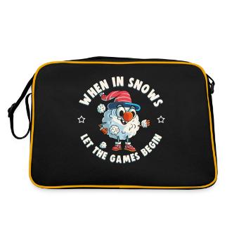 Schneeballschlacht - Quand il neige, laissez les jeux - Sac Retro - noir/or - Dos