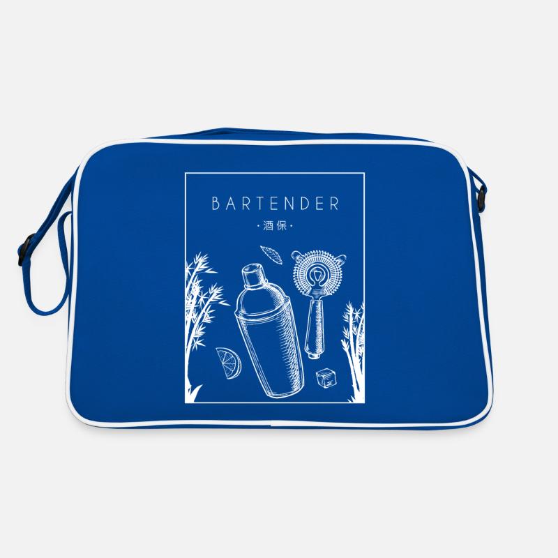 Bartender Chinese Hanzi Barmann Bartender Bardame Retro Tasche
