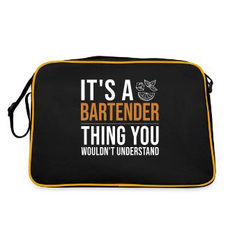 It's a Bartender Thing Barman Bartender Barmaid - Retro Bag - black/gold - Back
