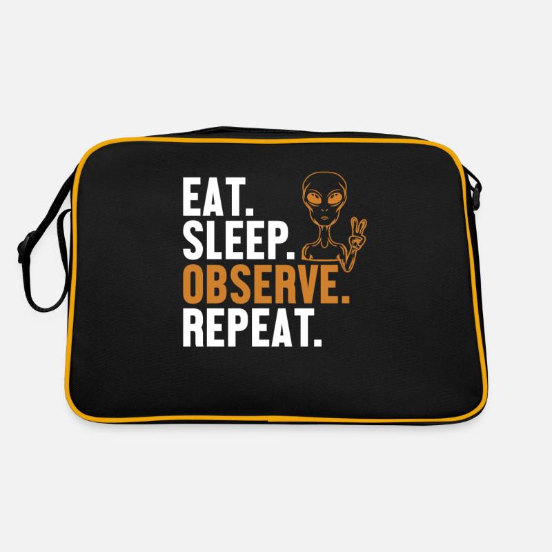 Manger dormir Observer Répéter OVNI extraterrestre Sac Retro