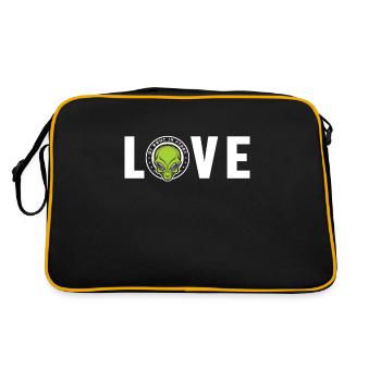 Alien Love Außerirdischer Ufo Conspiration Alien - Sac Retro - noir/or - Dos