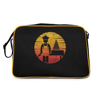 Confiseur de boulangerie rétro amateur boulanger maître boulanger - Sac Retro - noir/or - Dos