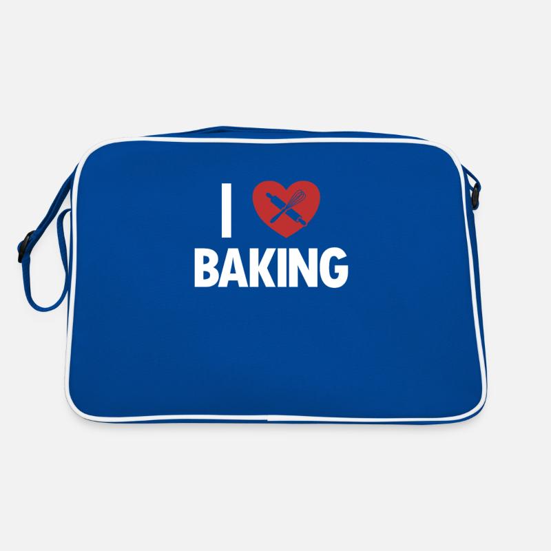 I love Baking Hobby Baker Bakery Confectioner Baker Retro Bag