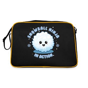 Snowball Fight - Snowball Ninja en action - Sac Retro - noir/or - Dos