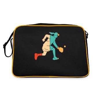 Pickleball Retro Pickleball professionnel Fan de pickleball - Sac Retro - noir/or - Dos