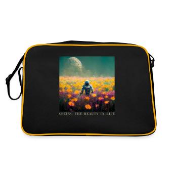 Voir la beauté du vaisseau spatial cosmonaute - Sac Retro - noir/or - Dos