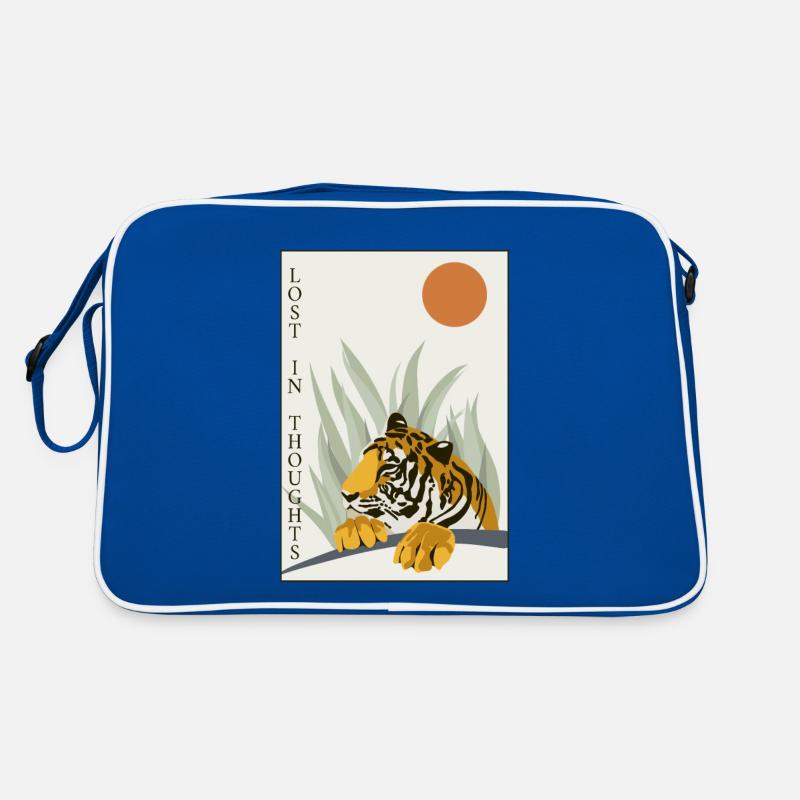 Perdu dans ses pensées Chat sauvage Big Cat Sibérien Sac Retro