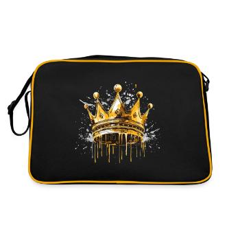 Symbole de la couronne Roi d’or - Sac Retro - noir/or - Dos