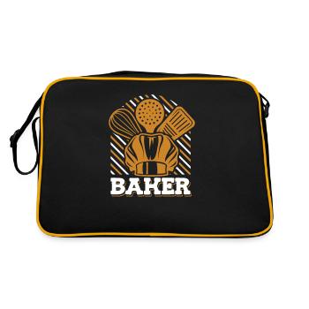 Boulanger Hobby Baker Boulangerie Confiseur Maître Boulanger - Sac Retro - noir/or - Dos