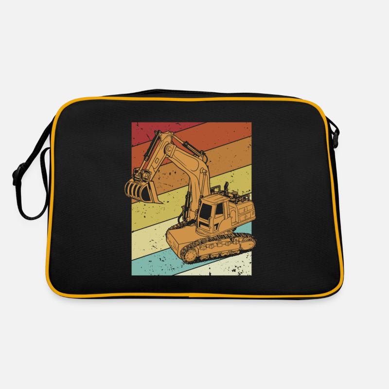 Pelle rétro Cycle d’utilisation Grue sur chenilles Sac Retro