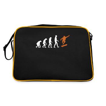 Skateboard Evolution Skatepark Skatergirl Skater - Retro Bag - black/gold - Back