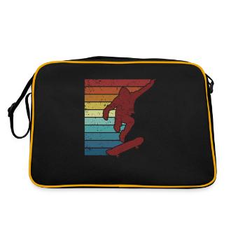 Retro Skater Girl Skaterboy Skatepark Skater - Retro Bag - black/gold - Back