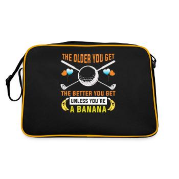 Instructeur de golf Golfeur Design pour les golfeurs - Sac Retro - noir/or - Dos
