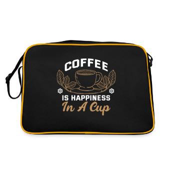 J’aime le café Idées cadeaux Amateur de café - Sac Retro - noir/or - Dos