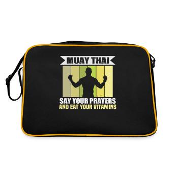 Muay Thai Arts Martiaux Muay Thai Entraîneur Muay Thai Muay Thai - Sac Retro - noir/or - Dos