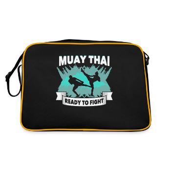 Muay Thai Arts Martiaux Muay Thai Entraîneur Muay Thai Muay Thai - Sac Retro - noir/or - Dos