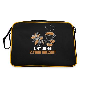 J’aime le café Idées cadeaux Amateur de café - Sac Retro - noir/or - Dos