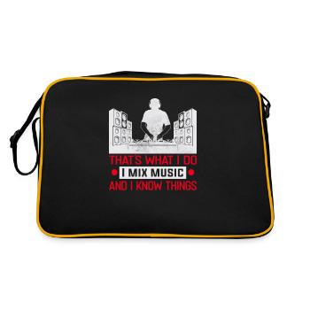 DJ Music Tourne-disque Club Producteur de musique - Sac Retro - noir/or - Dos