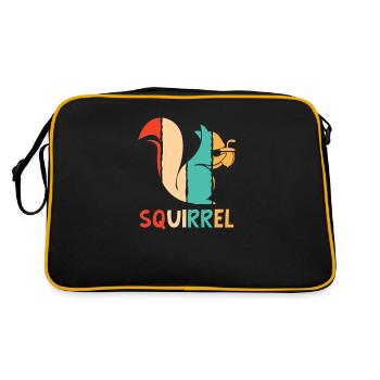 Écureuil gris rétro Fox Squirrel - Sac Retro - noir/or - Dos