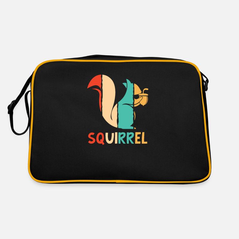 Retro Grauhörnchen Squirrel Fuchshörnchen Retro Tasche