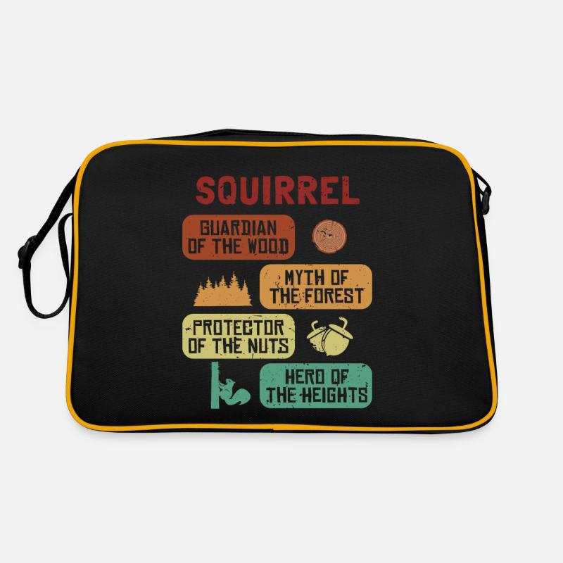 Guardian Myth Protector Hero Squirrel Eichhörnchen Retro Tasche