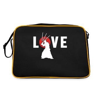 Love Kata Kenjutsu Katana Samurai Kendo - Retro Bag - black/gold - Back