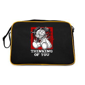 Magische Dunkle Kunst Okkulte Hexen Designs - Retro Tasche - Schwarz/Gold - Hinten