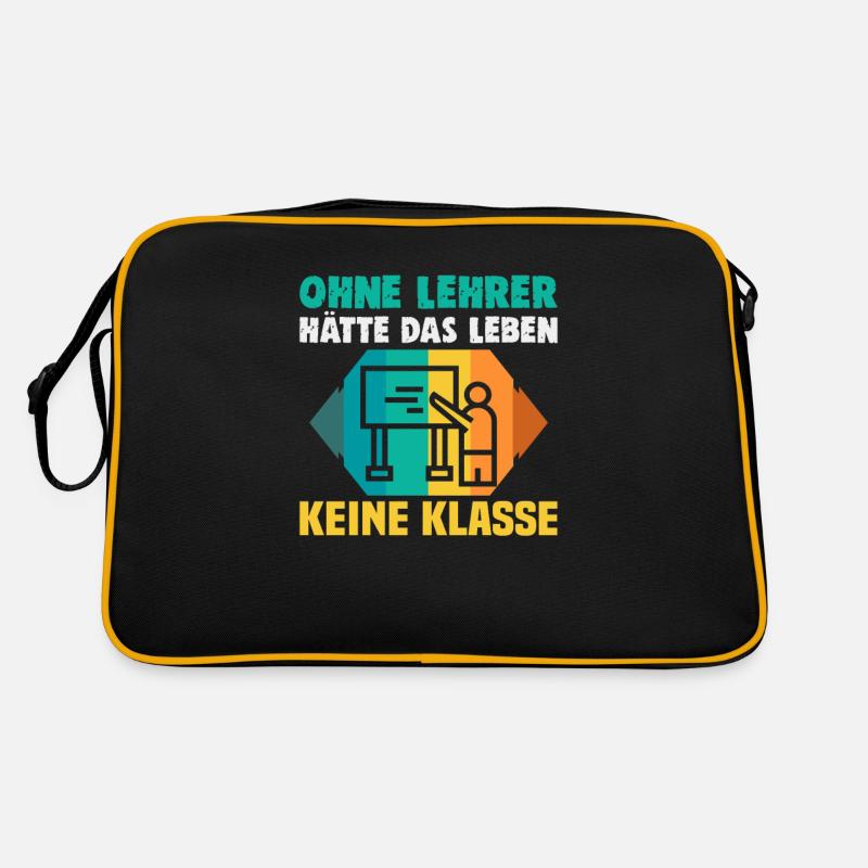 Bester Lehrer Rente Geschenkidee Schüler Retro Tasche