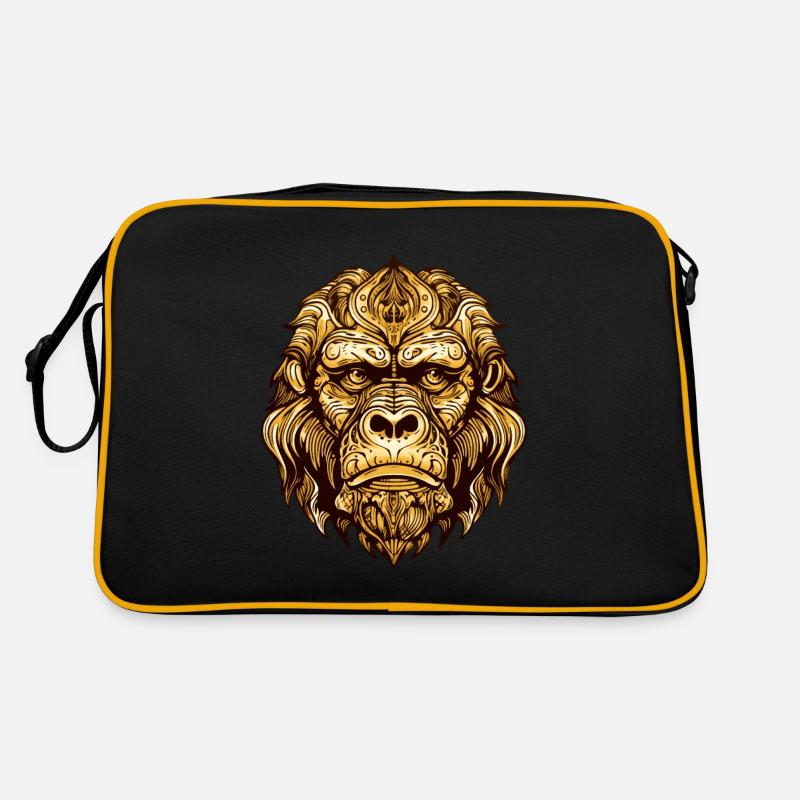 Gorilla Kopf Tier Retro Tasche