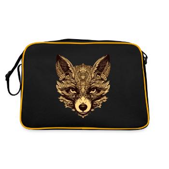 Animal à tête de renard - Sac Retro - noir/or - Dos