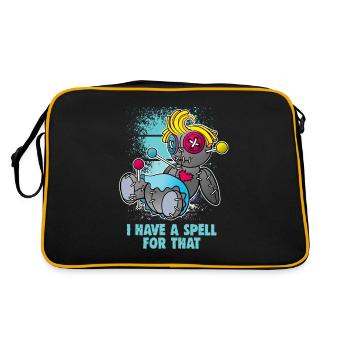 Magische Dunkle Kunst Okkulte Hexen Designs - Retro Tasche - Schwarz/Gold - Hinten