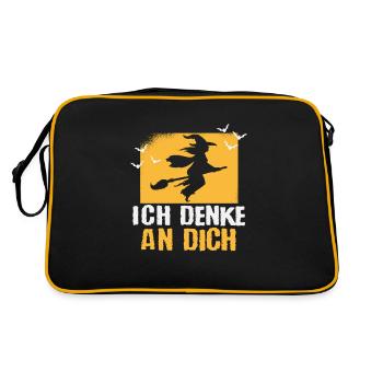 Magische Dunkle Kunst Okkulte Hexen Designs - Retro Tasche - Schwarz/Gold - Hinten