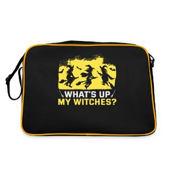 Magische Dunkle Kunst Okkulte Hexen Designs - Retro Tasche - Schwarz/Gold - Hinten