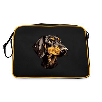Teckel Tête De Chien Teckel - Sac Retro - noir/or - Dos