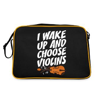 Violinist I Wake Up And Choose Violins Violin - Retro Bag - black/gold - Back