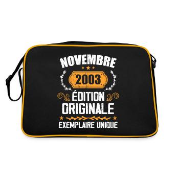 Cadeau D'anniversaire En Novembre 2003 - 2003 - Sac Retro - noir/or - Dos