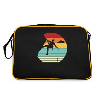 Retro Speedklettern Alpinklettern Sportklettern - Retro Tasche - Schwarz/Gold - Hinten
