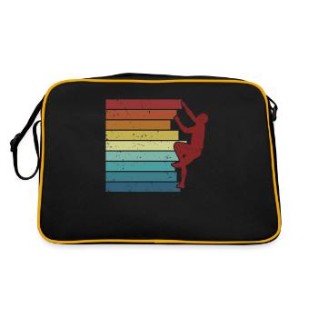 Retro Bouldern Speedklettern Sportklettern - Retro Tasche - Schwarz/Gold - Hinten