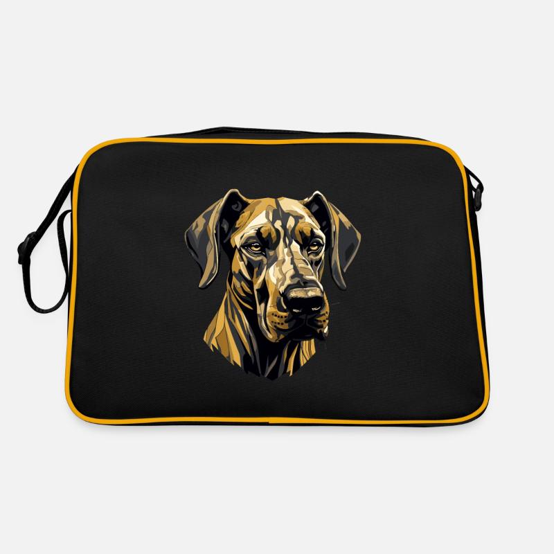 Great Dane Hund Kopf Retro Tasche