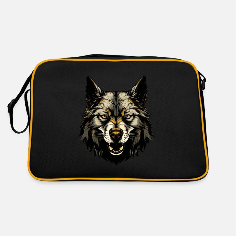 Akita Hund Kopf Retro Tasche