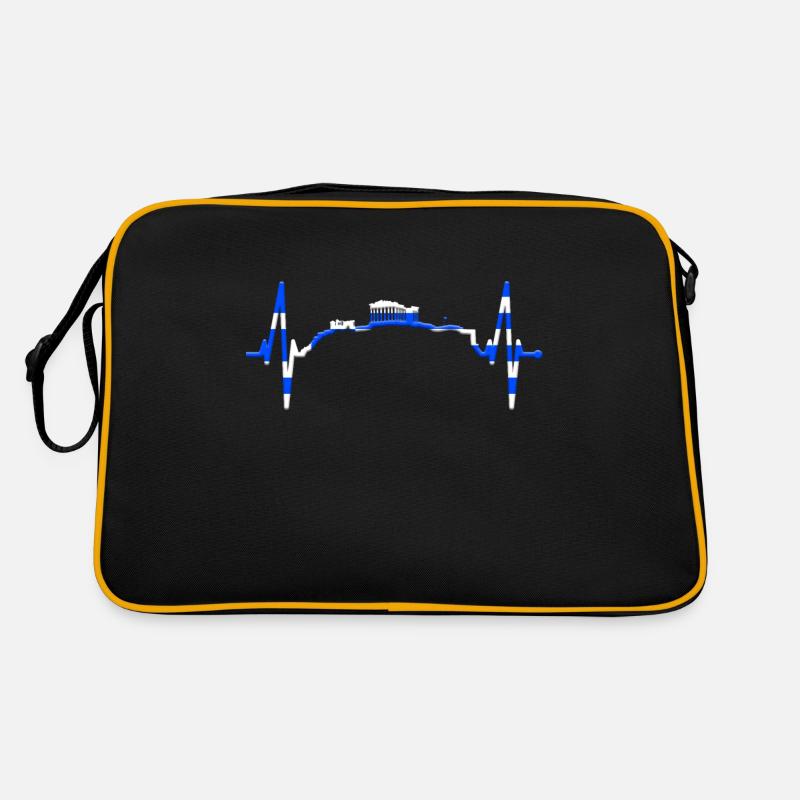 Athens Skyline Heartbeat Greece Acropolis Retro Bag
