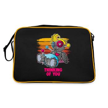 Magische Dunkle Kunst Okkulte Hexen Designs - Retro Tasche - Schwarz/Gold - Hinten